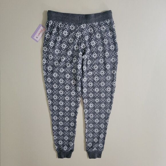 Joyspun Women's Charcoal Gray Snowflake Joggers - Picture 14 of 14